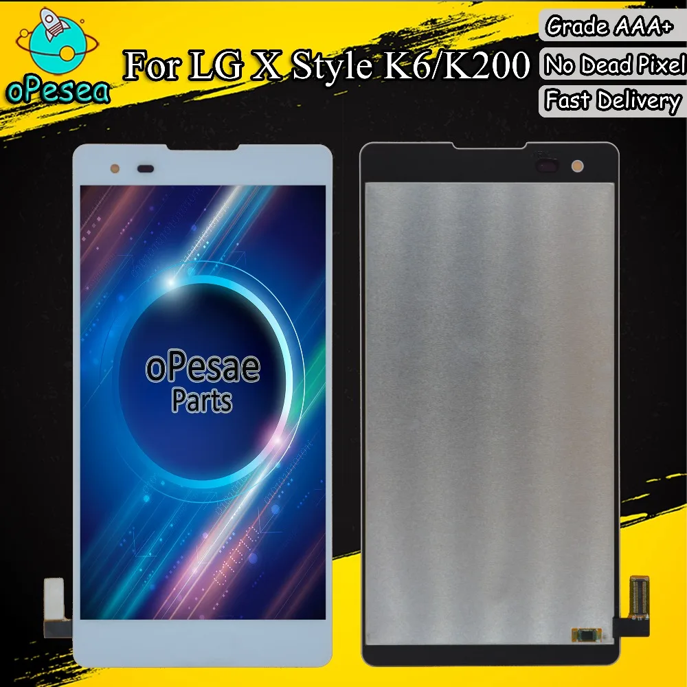 

oPesea 5.0'' For LG X Style K6 K200 K200DS K200DSF LCD Display Panel Touch Screen Digitizer Glass Sensor Assembly With Frame