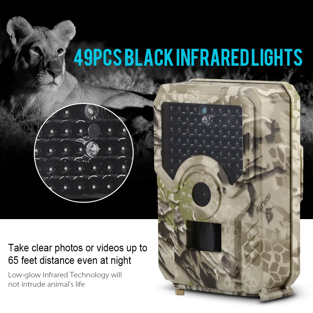 12MP 1080P Trail Camera Hunting Game Camera Outdoor Wildlife Scouting Camera with PIR Sensor 65ft Infrared Night Vision