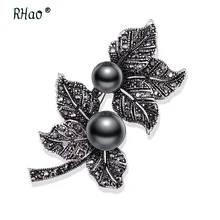 RHao font b Elegant b font Black Butterfly Brooch pins for women wedding party font b