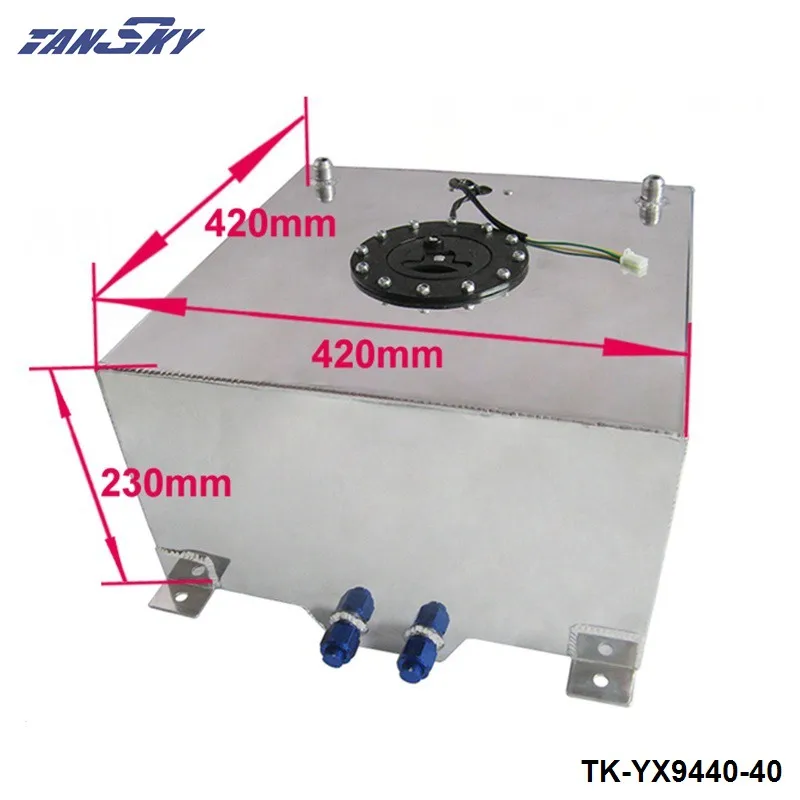 40L алюминиевый топливный бак полированный Твин Ан-10 розетки 10 галл. TK-YX9440-40