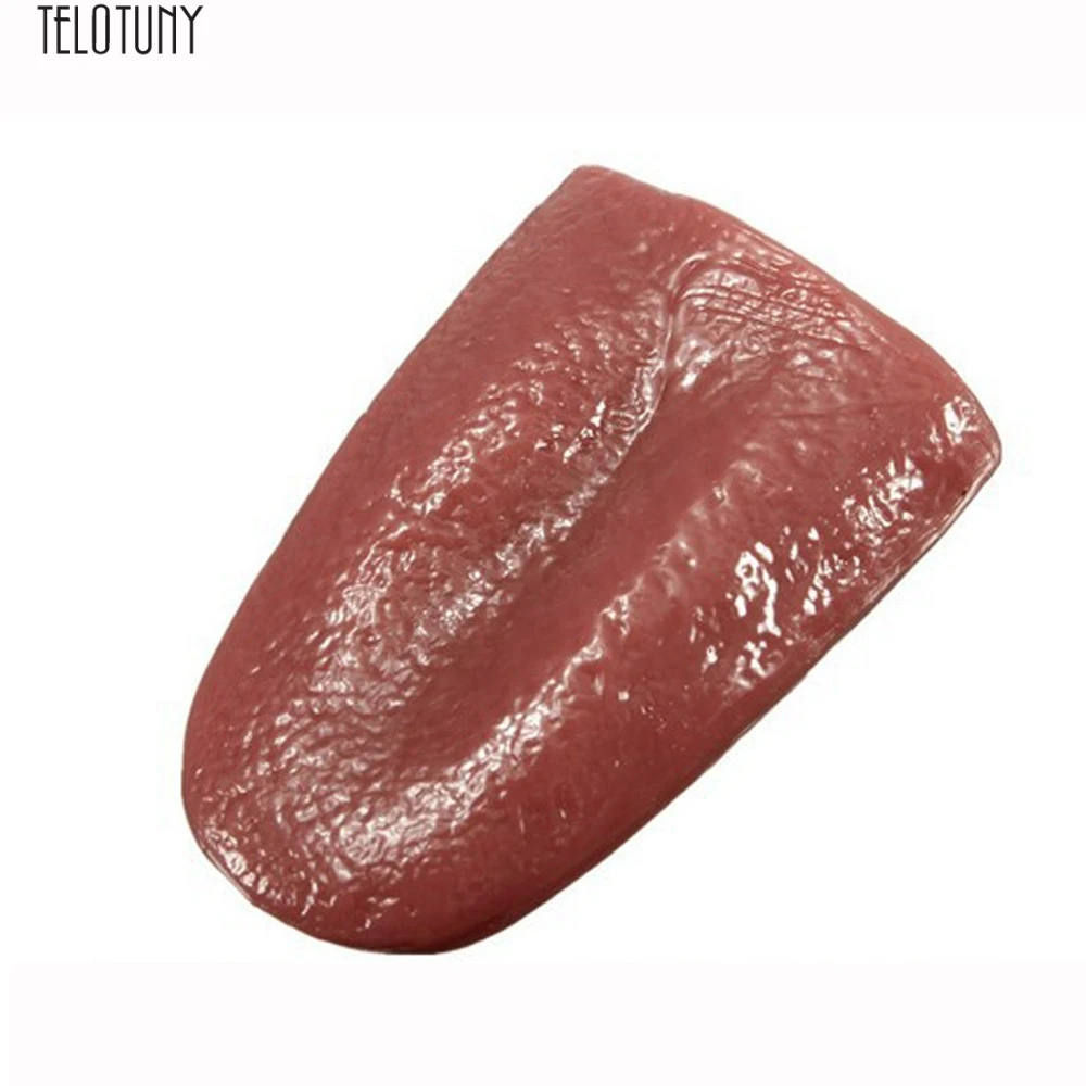 

TELOTUNY Simulated Funny tongue Kuso Tongue Trick Magic Horrible Tongue Fake Tounge Realistic Elasticity Toy Z0123