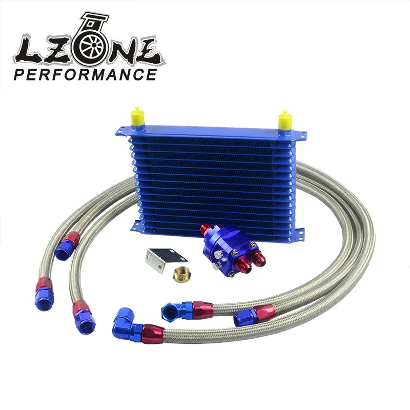 LZONE-Универсальный Масляный радиатор комплект 15 ряд 10AN алюминиевый двигатель коробка передач масляный радиатор комплект для перемещения JR5115B+ 6724BR+ 3 шт