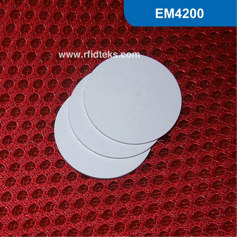 КТ диаметр 25 мм RFID метка для контроля доступа по отпечаткам, рчид жетон ПВХ для управления активами, ПВХ RFID тег 125 кГц с EM4200 чип