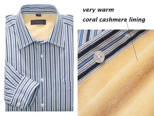 Fashion Warm Coral Warm Lining Men Shirt,Multi color Shirts For Men Warm In Winter Men Clothing 