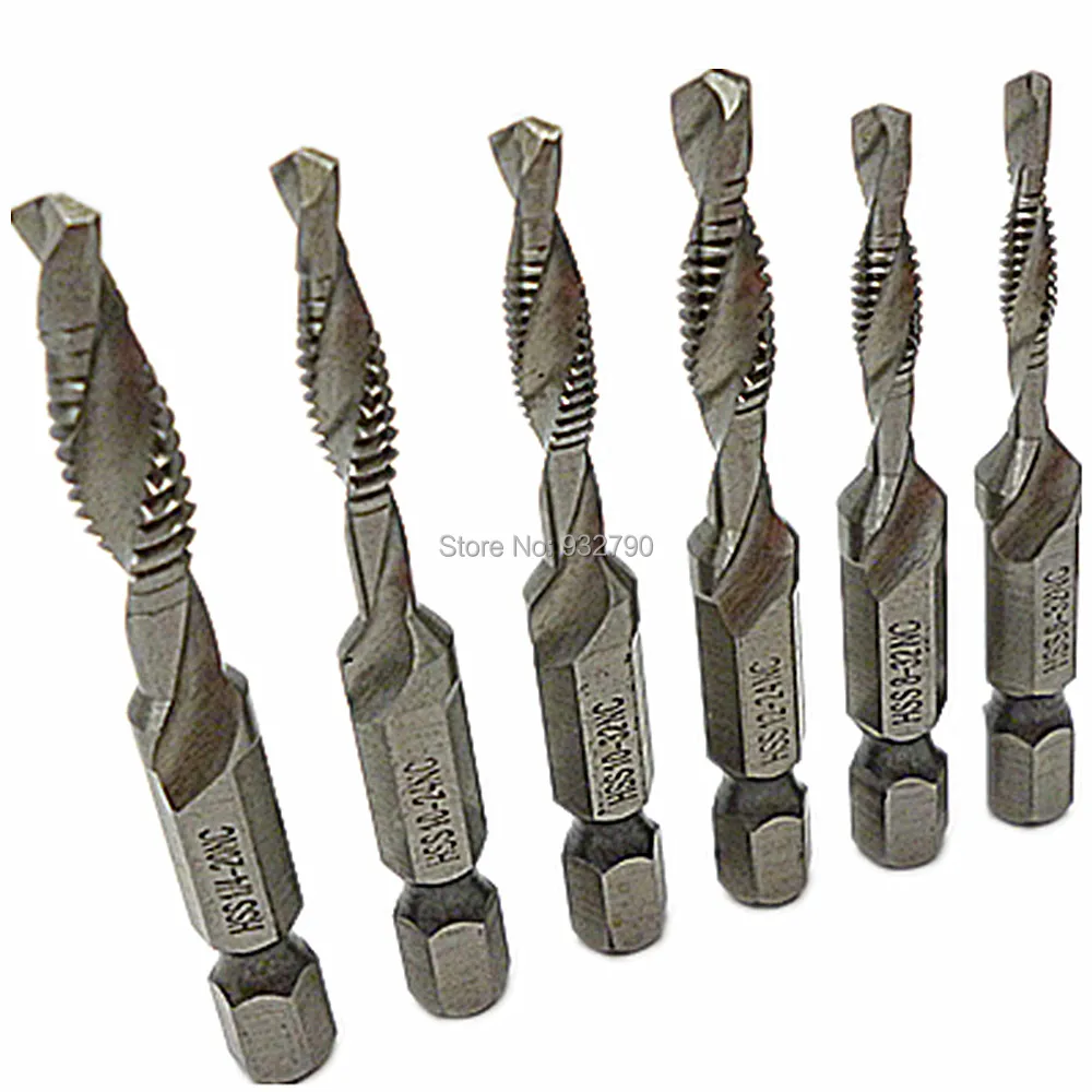 6-Piece Combination Drill and Tap Set