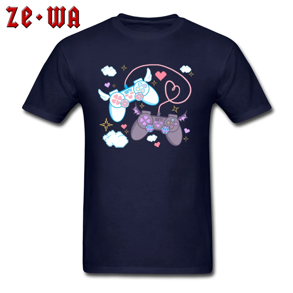 Новейшая Мужская футболка синяя Kawaii Gamer Футболка 100% хлопок одежда 90 х игры