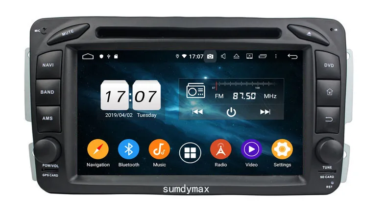 Flash Deal HD 1024*600 touch screen android 9.0 car dvd player for Mercedes Benz W209 W203 W163 W463 Viano W639 Vito W168 GPS BT 64G ROM 5