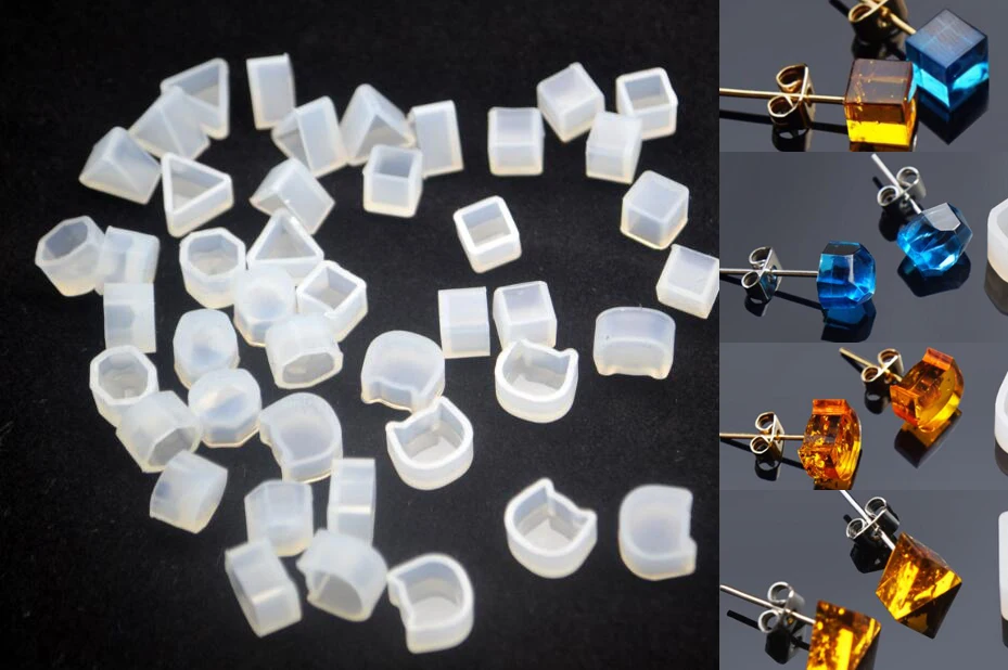 Buy 1pair earrings small beads Silicone Mold Resin