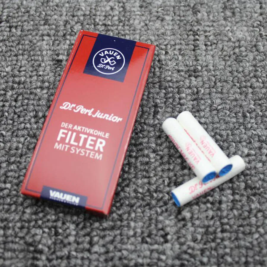 AAA 50 Pcs /5 Box Vauen 9mm Smoking Pipe Filters Disposable Activated Carbon Filter Smoking Tools Accessories