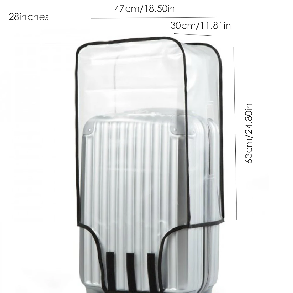ПВХ матовый прозрачный пыленепроницаемый водонепроницаемый износостойкий защитный чехол для путешествий Чехол для багажа