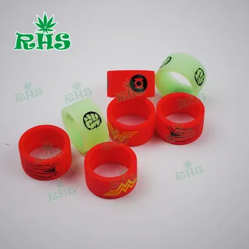 

50pcs Green Lantern/Hulk Series E cigarette Silicone Band Vape ring Decorative Ring for RBA/RDA Box Mod Free Shipping