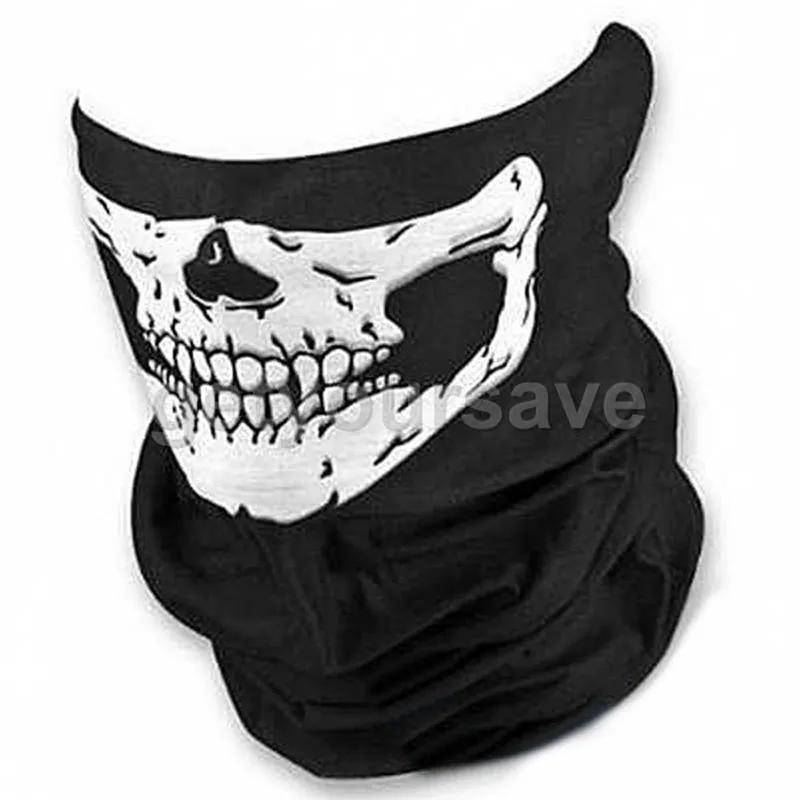 Бесшовная наружная универсальная маска для автомобиля на Хэллоуин, маска с черепом, теплая Волшебная тюрбан, Ветрозащитная маска для езды, Солнцезащитная маска с капюшоном и воротником