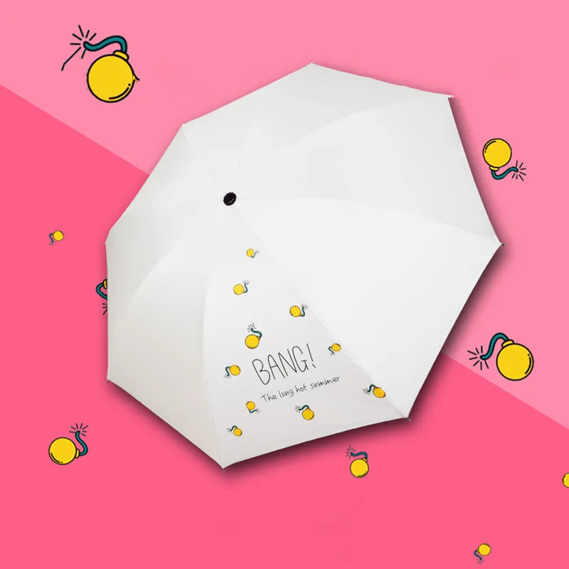 

Bomb Creative Large Folding Umbrella Rain Sunny Portable Non-automatic Umbrellas Windproof Parasol Women Pencil Umbrela