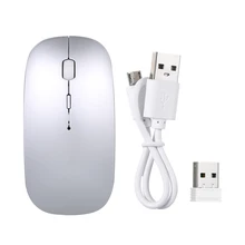 2,4 ГГц USB оптическая мышь Бесшумная Двухрежимная беспроводная мышь портативная BT мышь перезаряжаемая эргономичная для ПК ноутбука