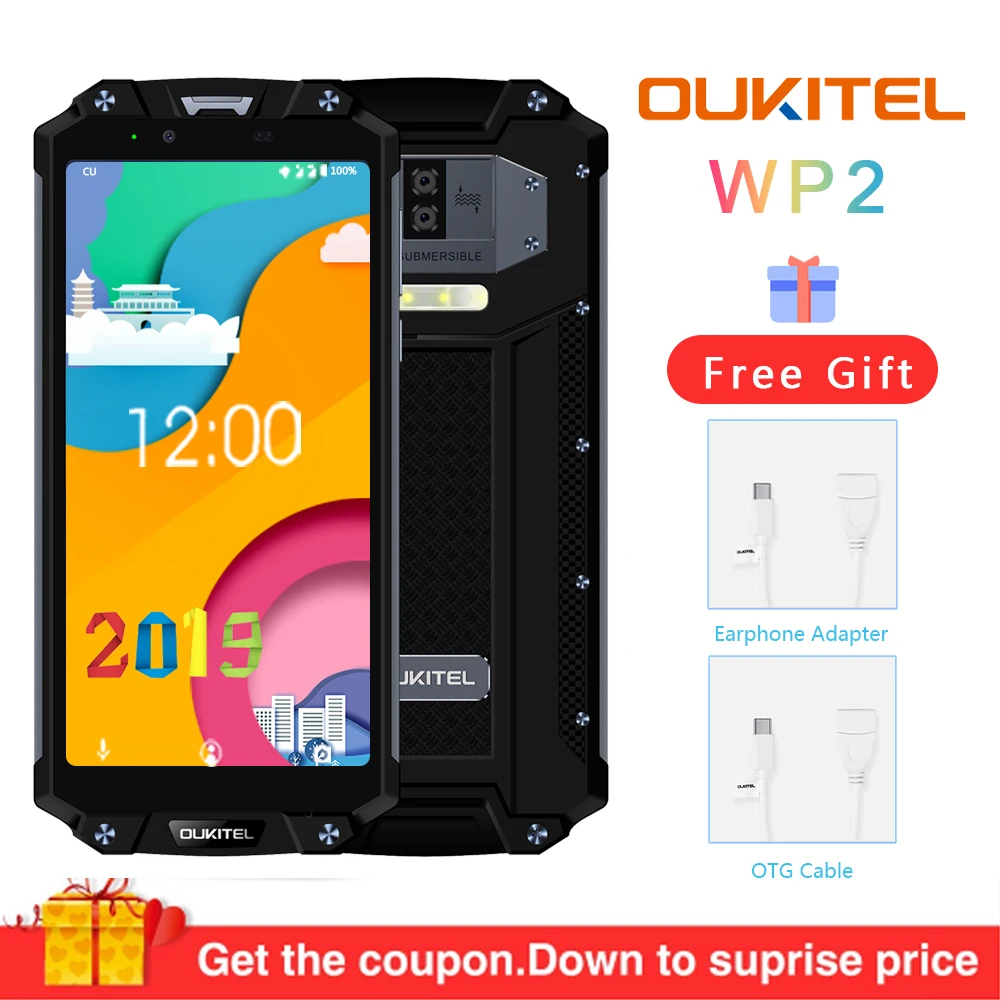 OUKITEL WP2 IP68 Waterproof Dust Shock Proof Mobile Phone 4G RAM 64G ROM Octa Core 6.0\ OUKITEL WP2 IP68 Waterproof Dust Shock Proof Mobile Phone 4G RAM 64G ROM Octa Core 6.0\