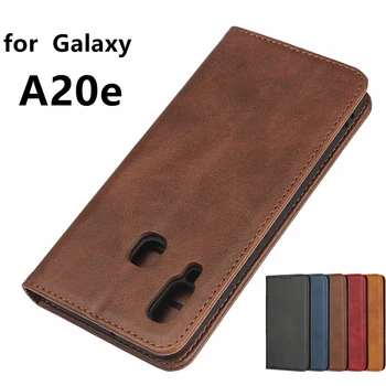 

Leather case For Samsung Galaxy A20e SM-A202F 5.8" Flip case card holder Holster Magnetic attraction Case for Samsung A20e