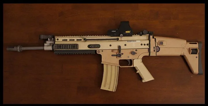 3D бумажная модель стрелковое оружие Mk16 шрам л внутренняя конструкция