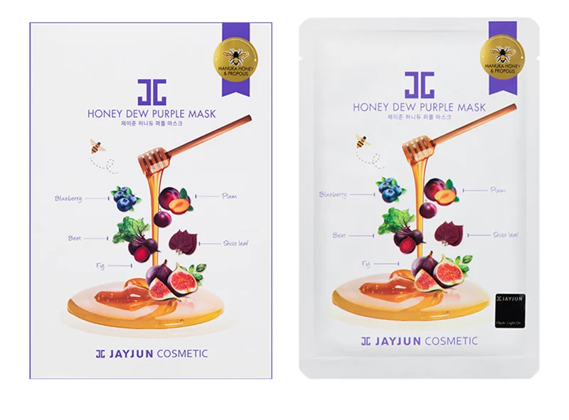 5pcs JAYJUN Cosmetic Honey dew mask Hydrating Moisturizing Mask Repair damaged skin Korea Facial mask - Цвет: purple mask