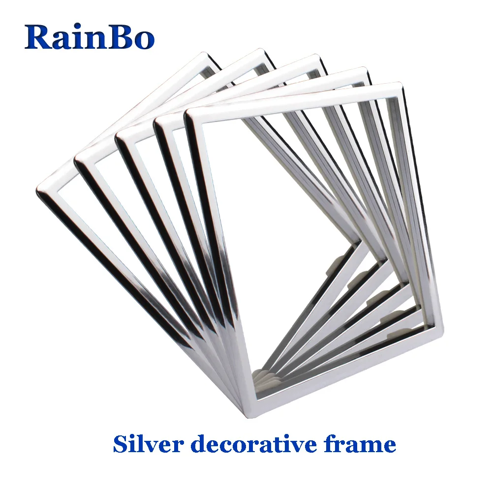 RainBo EU ABS-поверхность хромовое покрытие Silver-decorative-frame-ZSK101Y