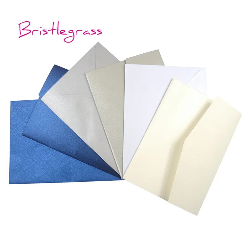 Bristlegrass 10 Set Diy Pocket Fold Invite Wedding Invitation