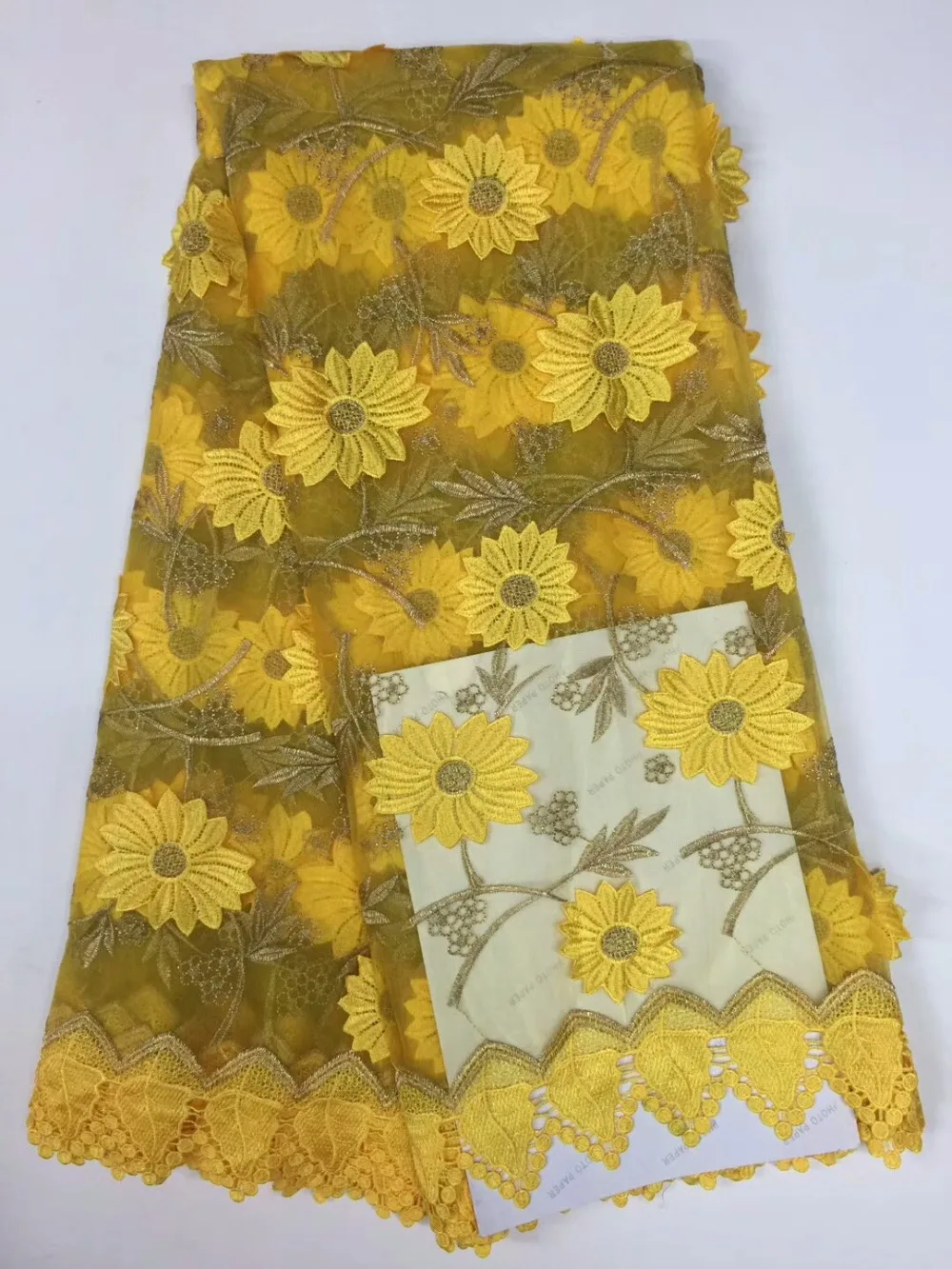 

French Net Lace Fabric 2017 Latest African Lace Fabric With 3D flowers pattern new Embroidery Mesh Tulle Lace Fabric dp042