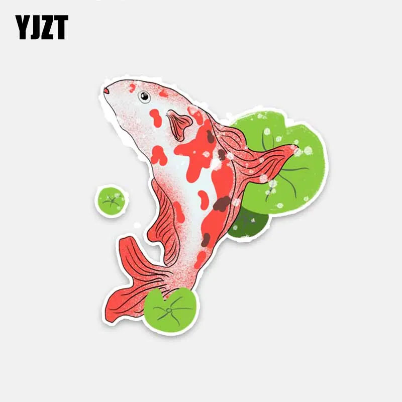 YJZT 12 7 см * 14 Модный Lucky Koi автомобильный стикер Внешние аксессуары для автомобиля