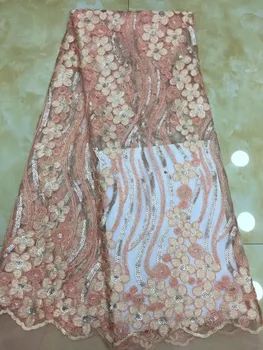 

High-end French Tulle Lace Fabric High Quality African Laces Fabric For Wedding Nigerian Tulle Lace Material