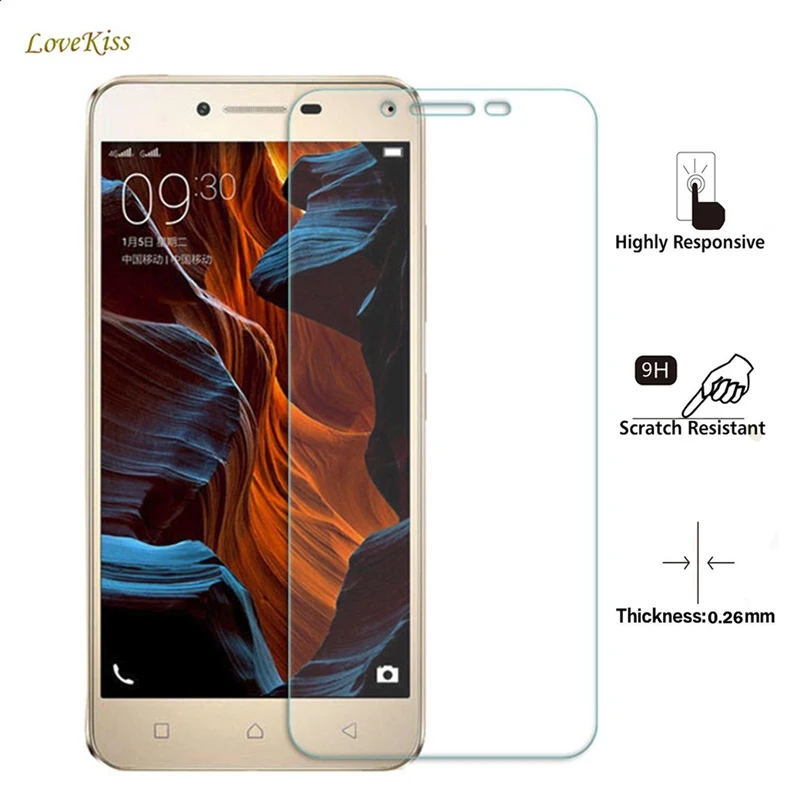 

9H Tempered Glass For Lenovo Vibe K5 Plus A6020 5 inch Hard Transparent Screen Protector with Clean Tools Cristal Temperli Film