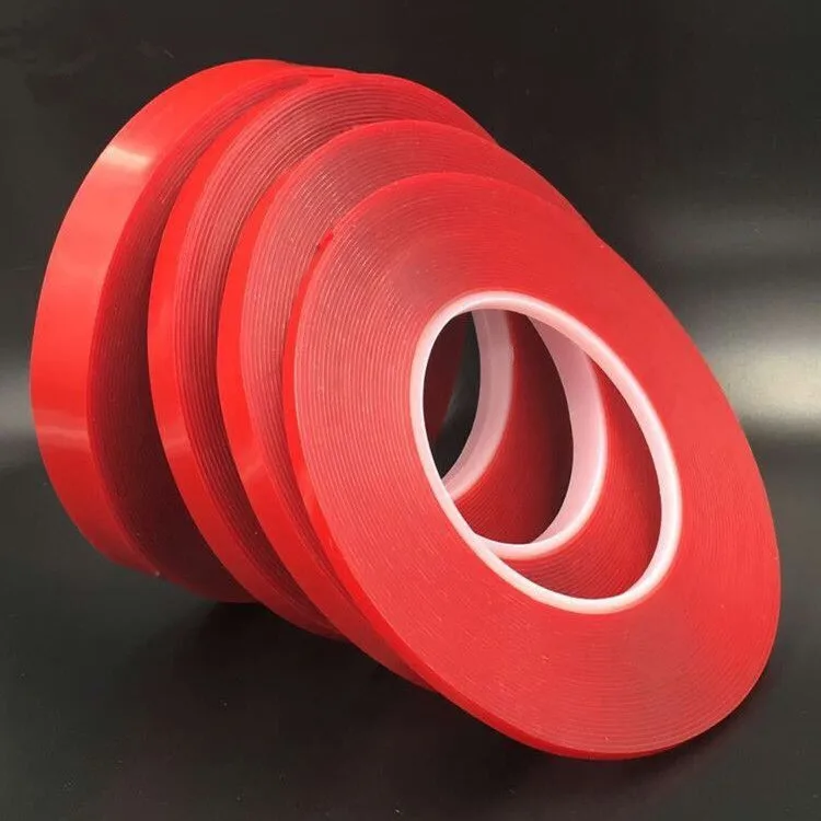

AXUHTIL 1pcs 3mm~10mm*5M Strong pet Adhesive PET Red Film Clear Double Sided Tape No Trace for Phone LCD Screen free shipping