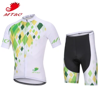 

MT&C Man Summer Cycling Jersey Sets White Breathable Quick Drying Short Sleeve Team Bicycle Clothing Bike Sport Tights Sets