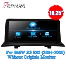 Topnavi Android 9,0 автомобильное радио gps навигация для BMW X3 E83(2004 2005 2006 2007 2008 2009) двойной Din плеер аудио без DVD