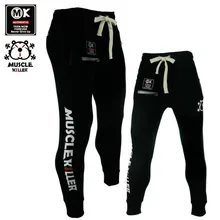 Мускул киллер Плюс флисовые брюки подходят для мужчин Фитнес Спортивные Повседневные мужские популярные логотип зимние спортивные тренировочные брюки для бега