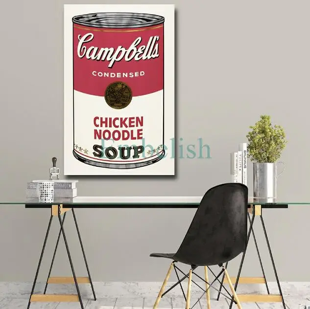 as picture Embelish томатная лапша овощи суп от Andy Warhol Печать холст картины для гостиной картины интерьерные Плакаты для спальни - Цвет: as picture