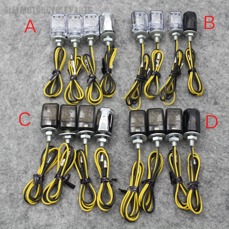 

4PCS/Set 6 LED 12V Universal Mini Motorcycle Motorbike Turn Signal Blinker Indicator Light Lamp