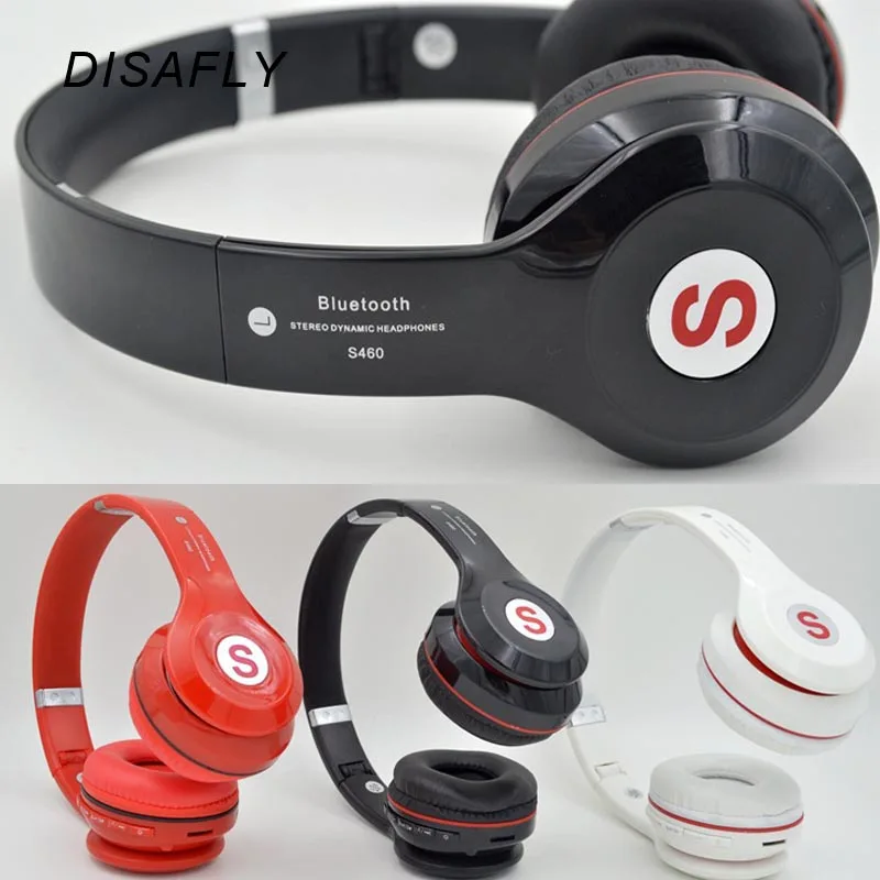 

New S460 Wireless Stereo Bluetooth Headphone Headset Headband Over Ear Mic Folding Portable TF Card Mp3 Player Base LCD