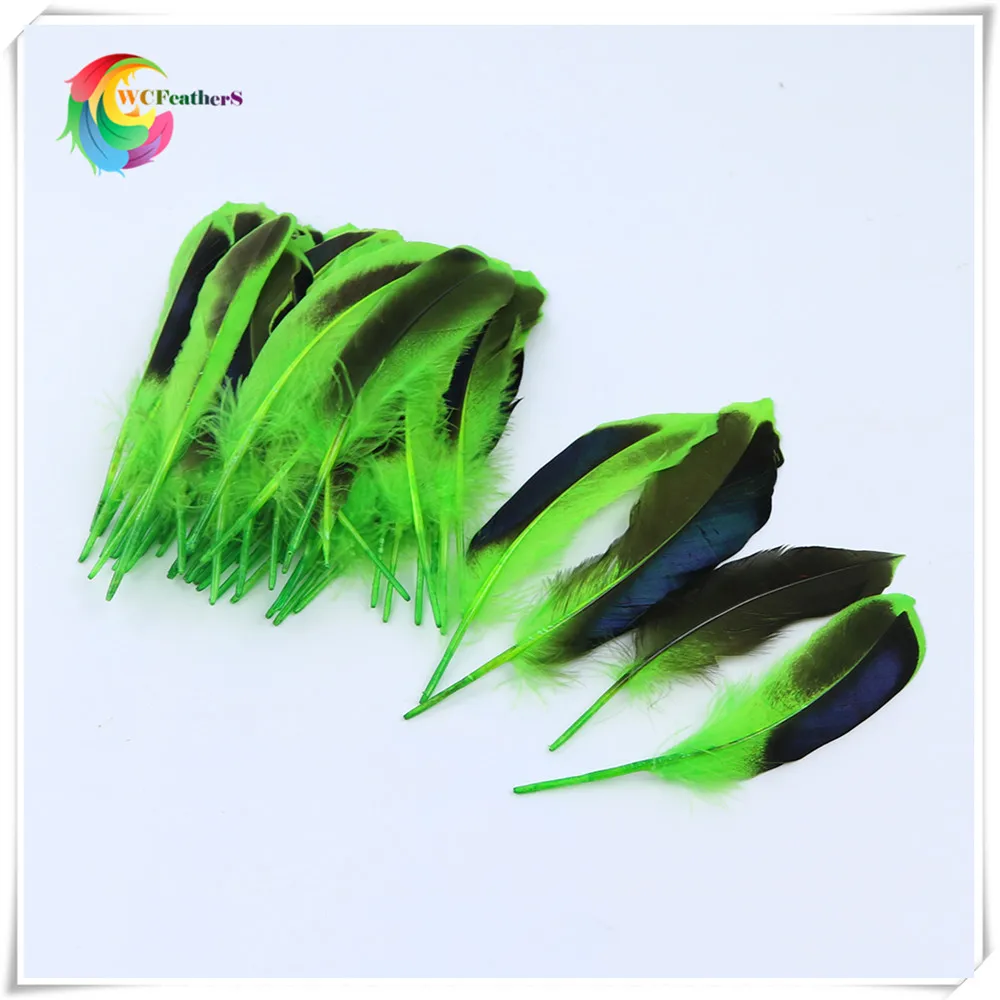 4 apple green duck feather 2