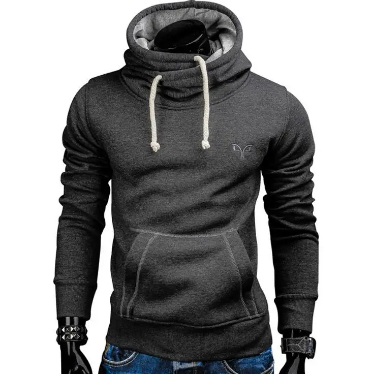 Hoodies Men 2019 Fashion Brand Pullover Solid Color Turtleneck Sportswear Sweatshirt Men'S Tracksuits Moleton S-XXL