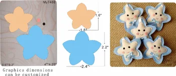 

Star Baby moulds die cut accessories wooden die Regola Acciaio Die Misura (MY )