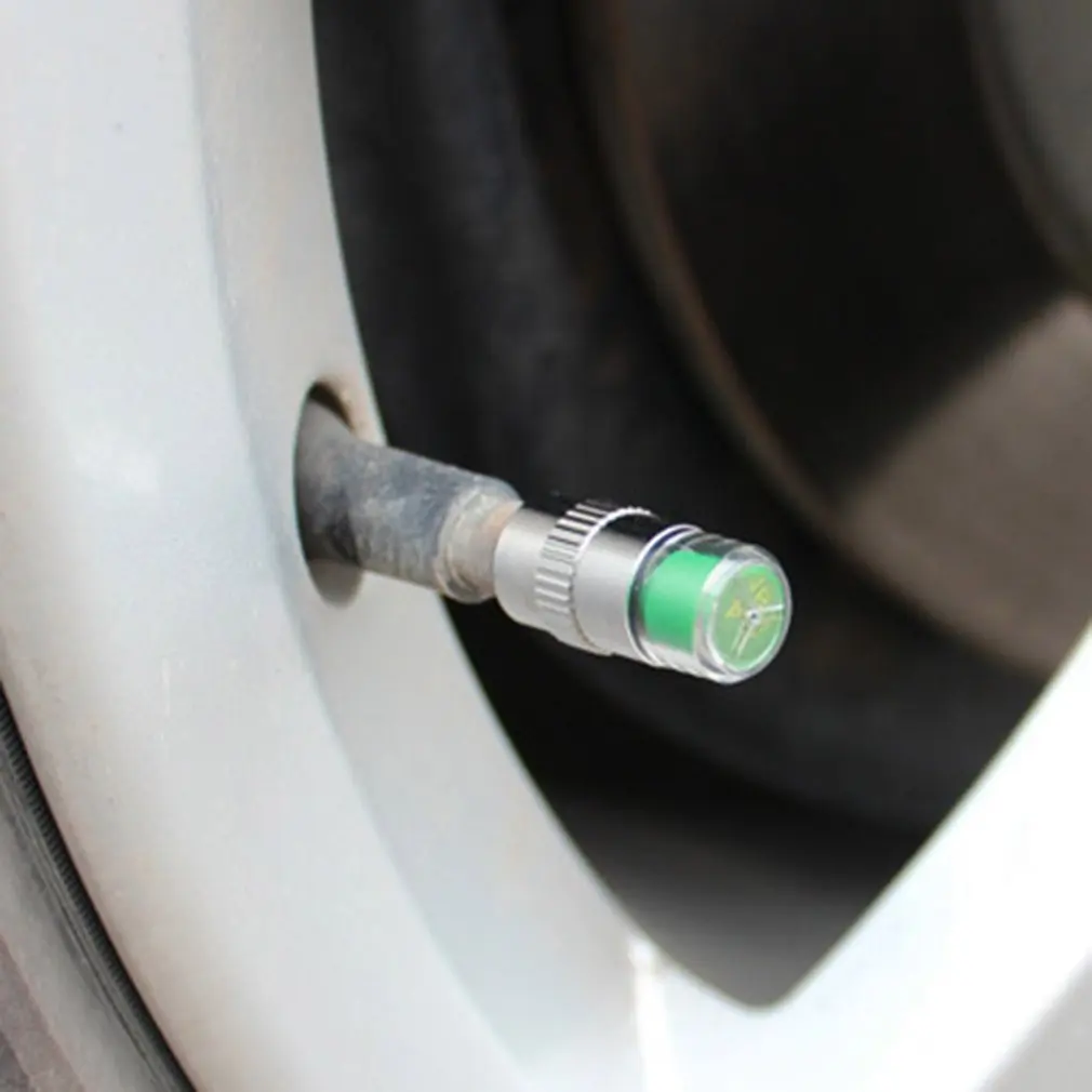 4 шт. Air Предупреждение оповещения шин клапан Кепки s 2.4Bar 36PSI Давление Сенсор монитор свет Кепки индикатор для автомобилей Аксессуары