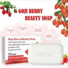 Годжи Мыло 100g мыло ручной работы отбеливающая маска для удаления черных точек Ванна Скраб для душа Руки Уход за кожей лица Уход за кожей, Очищение Мыло
