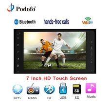 Podofo Car Multimedia Player Android 2 din Radio GPS Navigation 7″ HD Touch Screen 7001T autoradio Wifi Bluetooth for Toyota