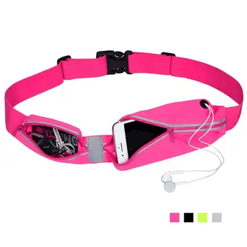 

2019 Waterproof Fanny Packs Waist Bag Reflective Running Phone Pouch Travel Money Belts Bag for Women Men Lycra Fanny Packs