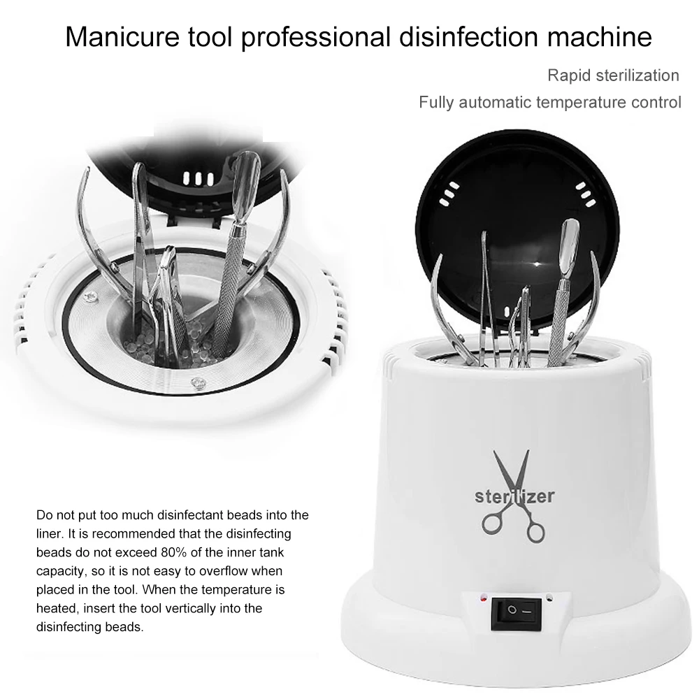 1 Set Nail Art Tools High Temperature Sterilization Sterilizer Box Nail Equipment Easy Use Mini Dis