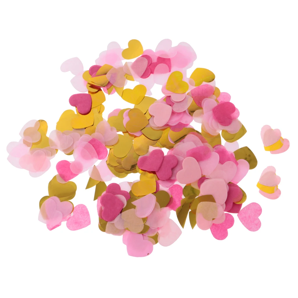 1400pcs  Heart Shape Table Confetti Wedding Toss Gift Box Filler Birthday Baby Shower Party Decorations