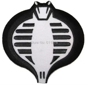 

G I JOE G.I. Cobra Black White Logo TV MOVIE SERIES EMBROIDERED Iron On Patch TRANSFER Badge Gift Favor