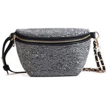 Поясная Сумка Женская поясная сумка Ins Fire новая трендовая женская сумка многоцелевые карманы пайетки Наплечная Сумка для телефона