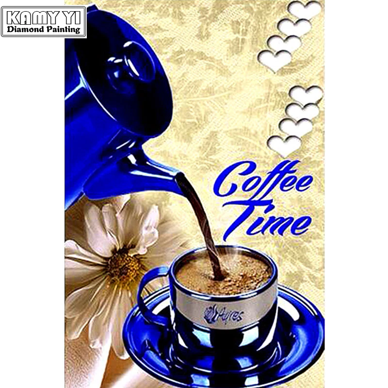 

Full Drill Square Diamond 5D DIY Diamond Painting"Coffee time"Diamond Embroidery Cross Stitch Rhinestone Mosaic Painting