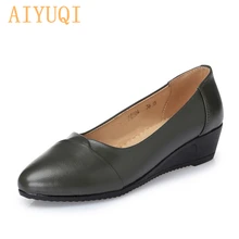 AIYUQI; коллекция года; сезон весна; женская обувь; обувь из мягкой натуральной кожи на плоской подошве; Повседневная модная женская обувь без застежки; броги в стиле ретро; размера плюс
