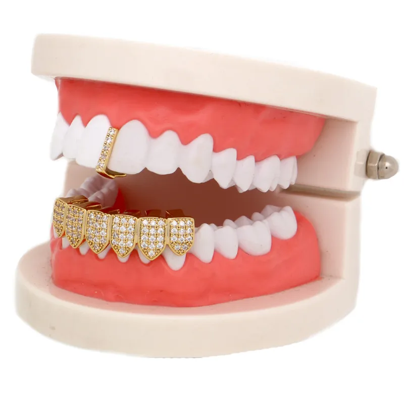 LuReen золотые зубы грили стоматологический Топ один зуб клип Косплей зубы шапки рот ювелирные изделия вечерние LD0119