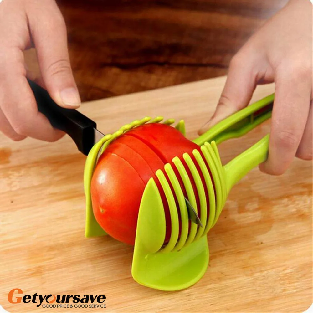 

Novel Tomato Slicer Fruits Cutter Stand Utensilios De Cozinha Assistant Lounged Tomato Lemon Shreadders Slicer